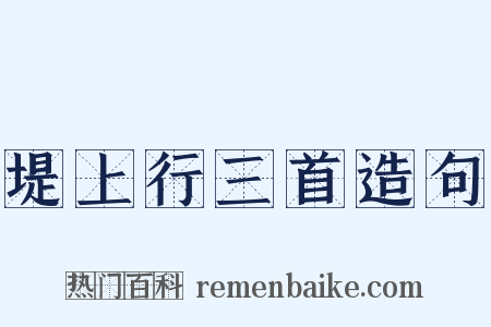堤上行三首造句是什么意思的图片